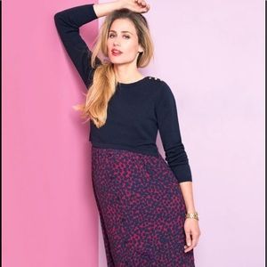 Seraphine Navy Maternity & Nursing Dress